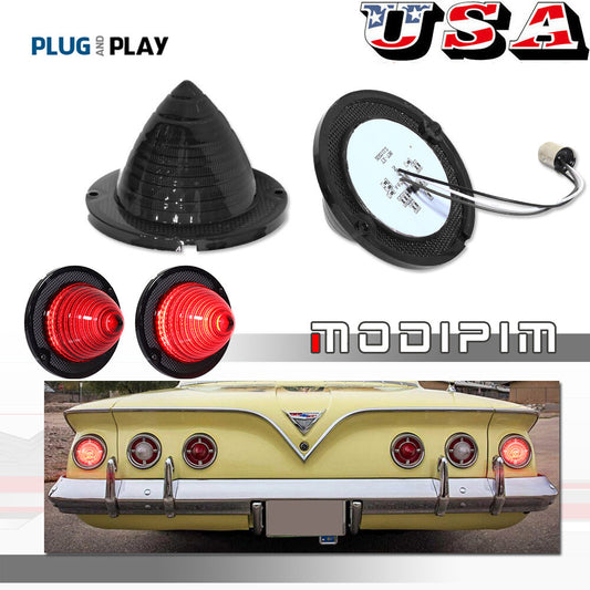 Suitable for 60-61 Impala for Chevrolet El Camino brake taillight smoke lens guide script (pair)