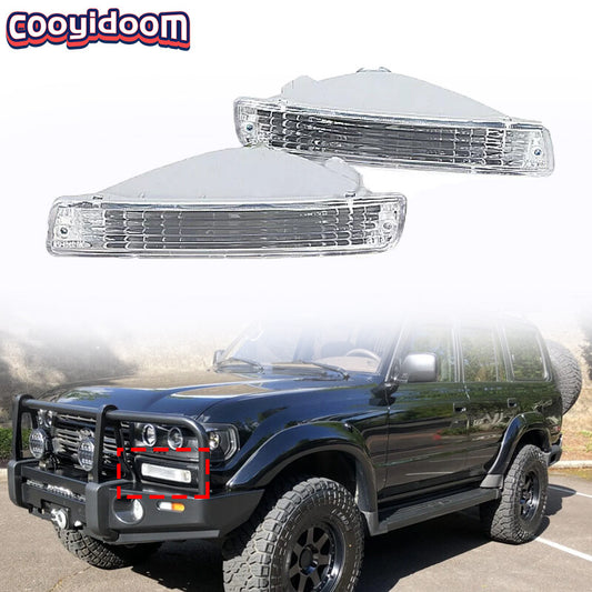 Two front turn signal lights and fog lights suitable for Toyota for Land Cruiser LC80 FJ80 1991-1998
