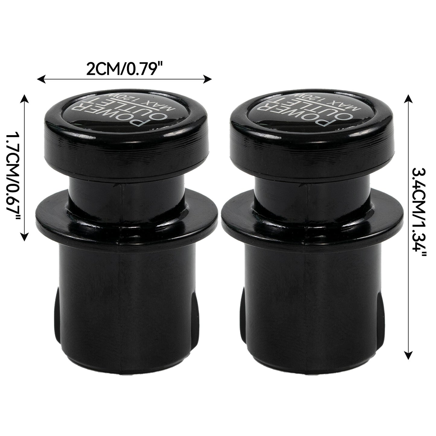 2 Car Cigarette Lid Cap Outlet Cover Dustproof Universal