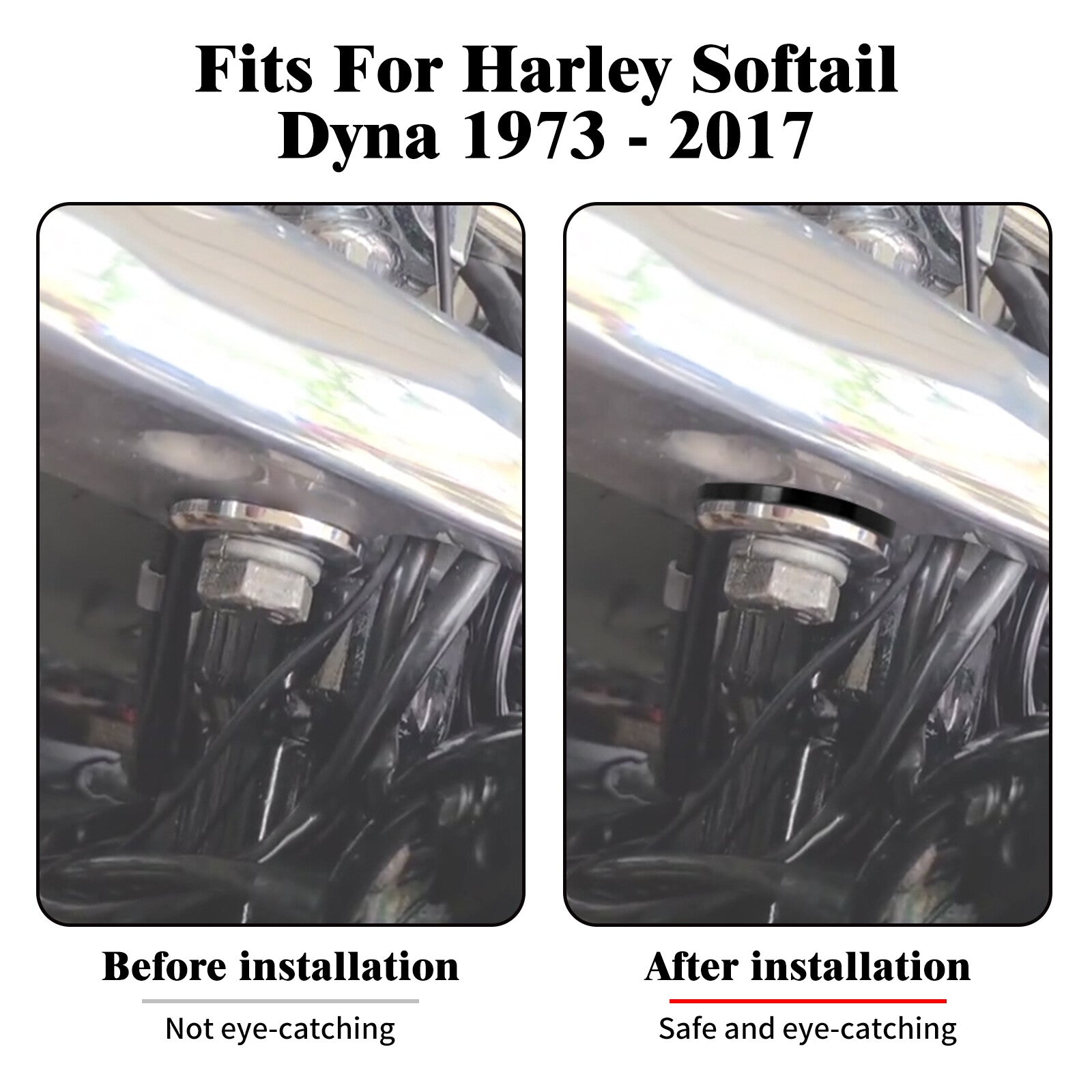Black Handlebar Riser Bushing Fit for Harley Dyna Fat Bob Low Rider 1973-2017