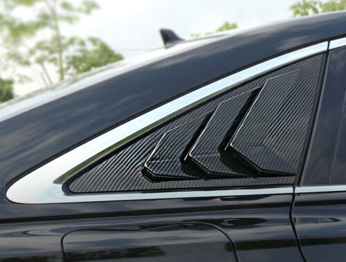 for Audi A6 S6 12-18 Carbon Fiber Rear Quarter Window Louver Scoop Side Vent 2P