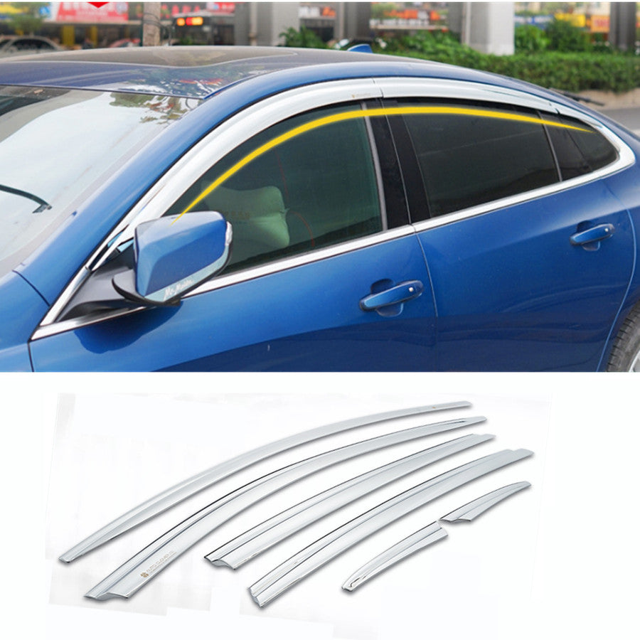 for Chevy Malibu 2016-21 Chrome Window Visor Door Vent Sun Deflector Rain Guard
