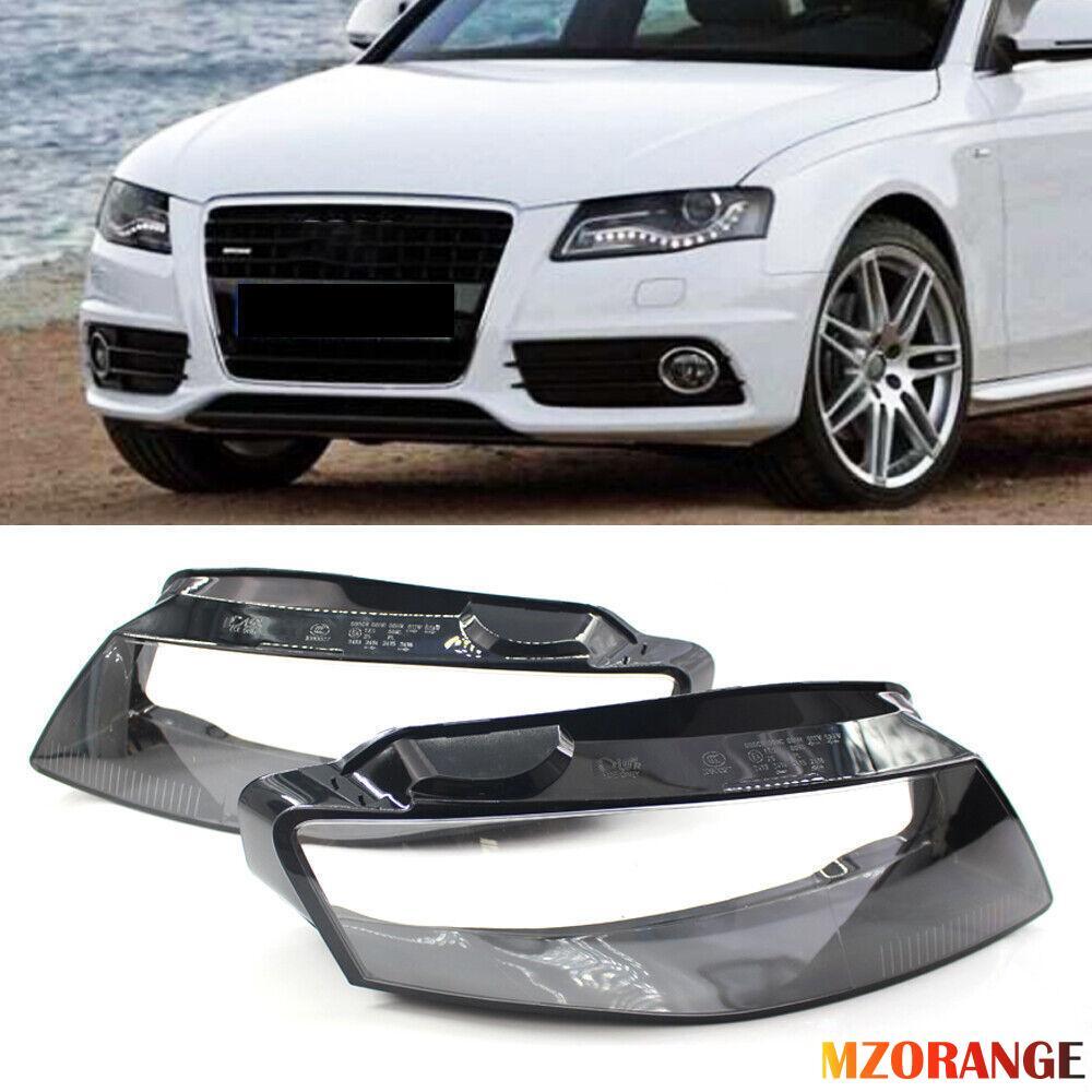 2¡Á Fur for Audi A4 B8 2009-2012 Scheinwerferglas Linse Scheinwerfer Abdeckung L+R
