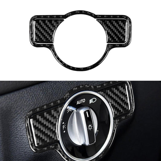 for Mercedes-Benz ACE CLA GLA GLK Carbon Fiber Headlight Button Trim B