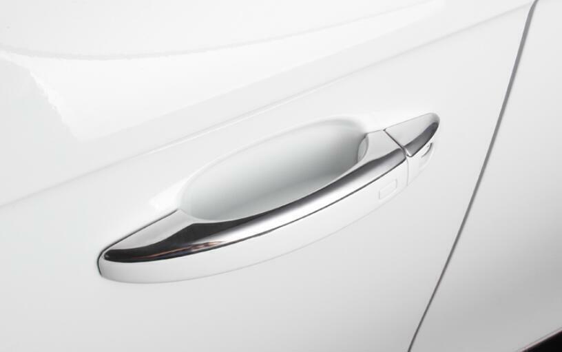 for Audi Q5 2009-17 Silver Steel Exterior Side Door Handle Molding Cover Trim 8P