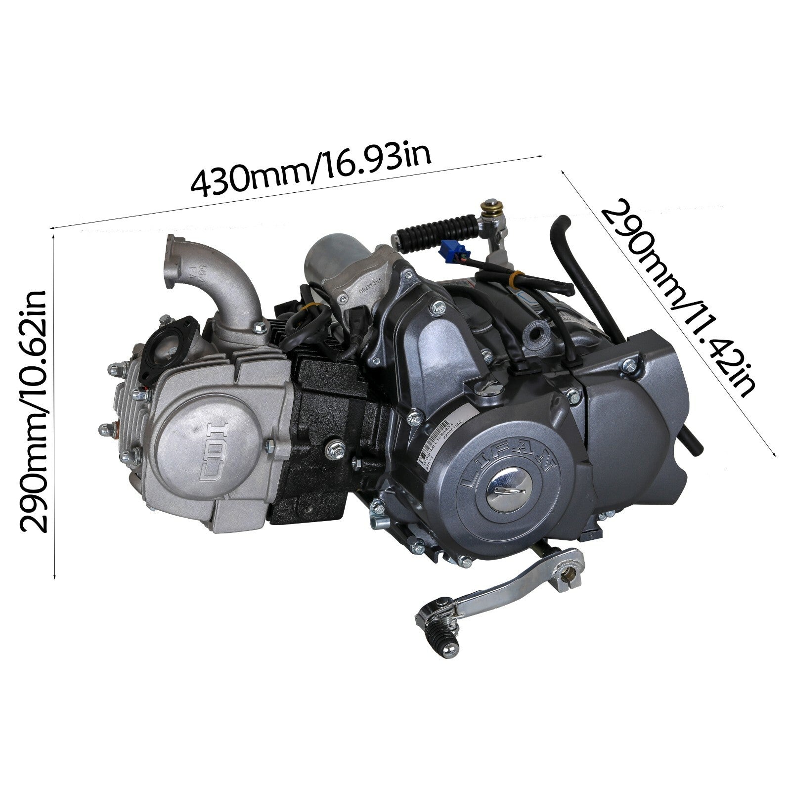 for Lifan 125cc engine motor kit, semi-automatic, suitable for all-terrain vehicles, off-road bikes, for Honda CT70, CR50, XR70