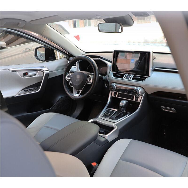 for Toyota RAV4 2019-2022 Silver Titanium Console AC Button Control Frame Trim