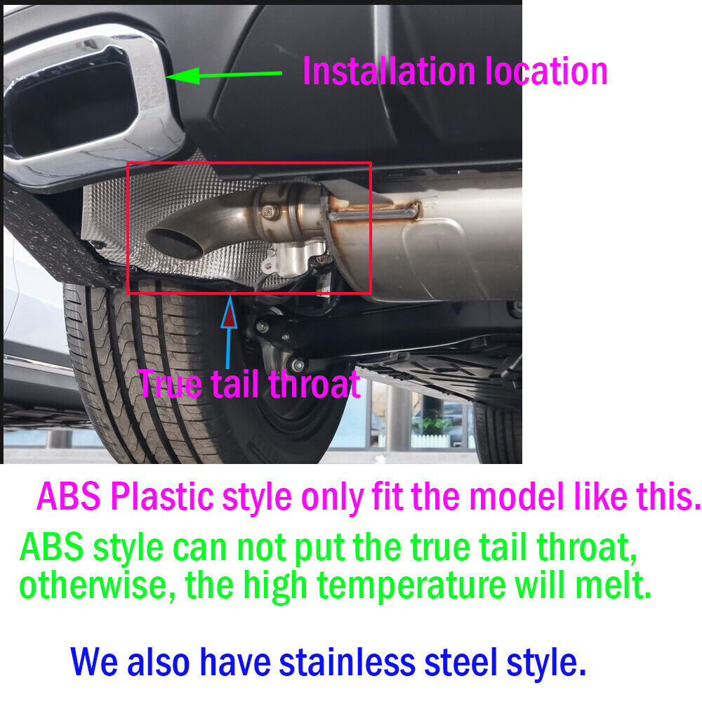 Black ABS Car Exhaust Muffler Tail Pipe Trim for Benz GLC GLE GLS X253 W167 2020