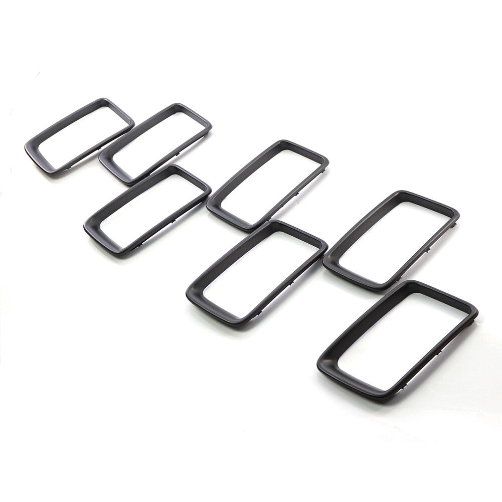 7x Front Bumper Center Mesh Grille Cover Trim for Jeep Grand Cherokee 2014-2016