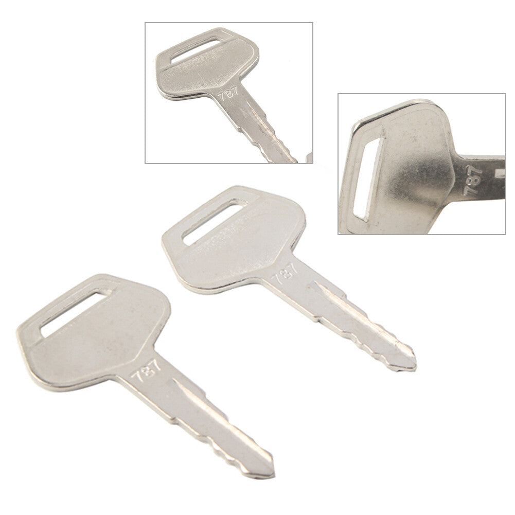 2pcs Ignition Keys 787 TR261434 For Komatsu Excavator Dozer Loader Metal