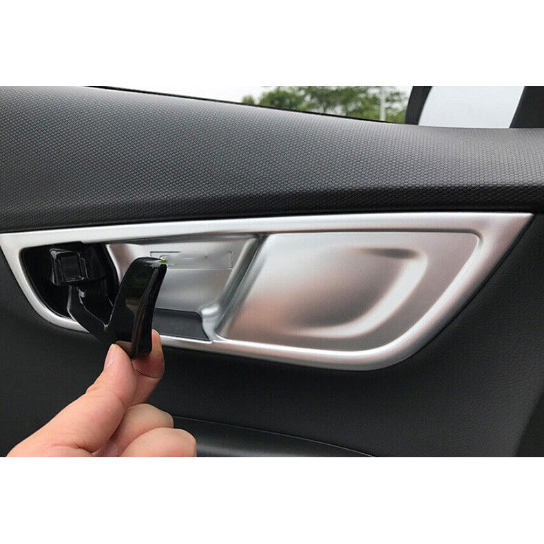 for Hyundai Kona 2018-2022 silver Interior Door Handle frame molding Cover Trim