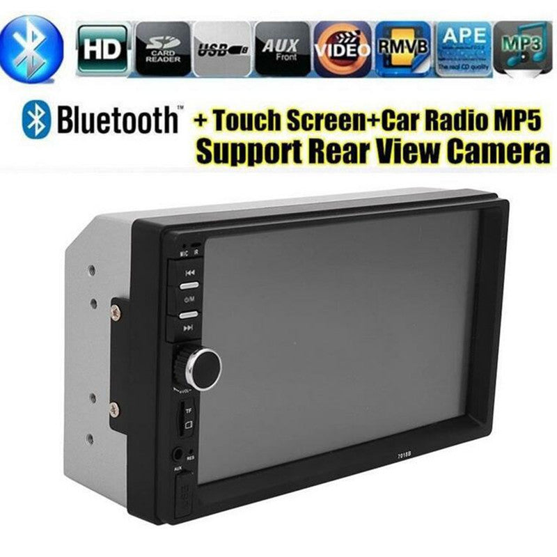 7 Touch Screen FM Bluetooth Radio Audio Stereo 2 Din Car MP5 Video Player Camer