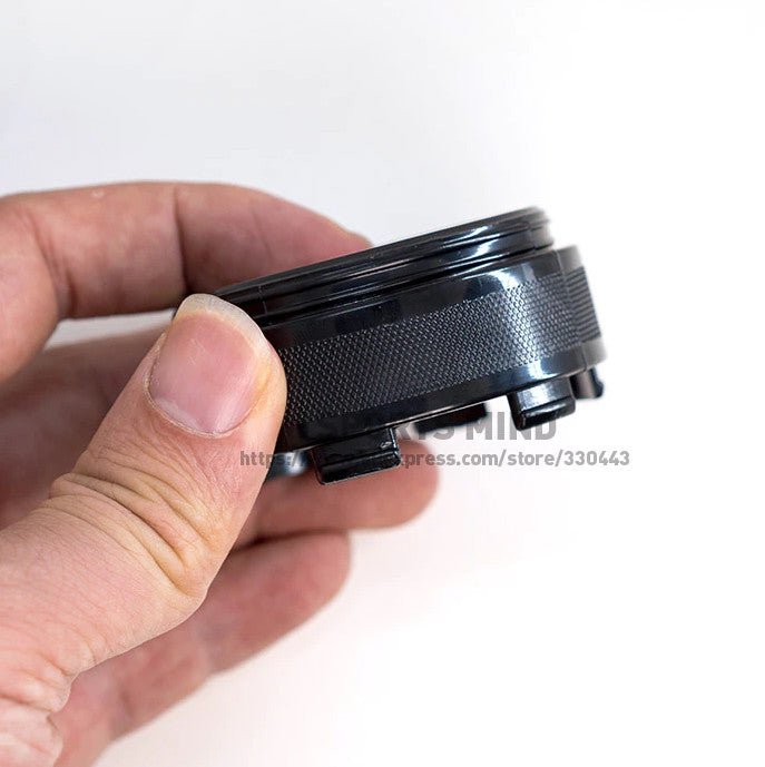 Carbon fiber leather black car keychain/key ring for Abarth 500 595