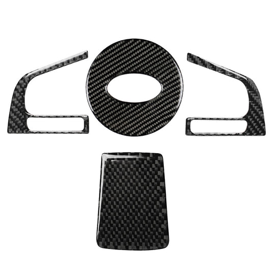 4 Pcs Carbon Fiber Front Steering Wheel Cover Kit for Subaru Forester 2013-2018
