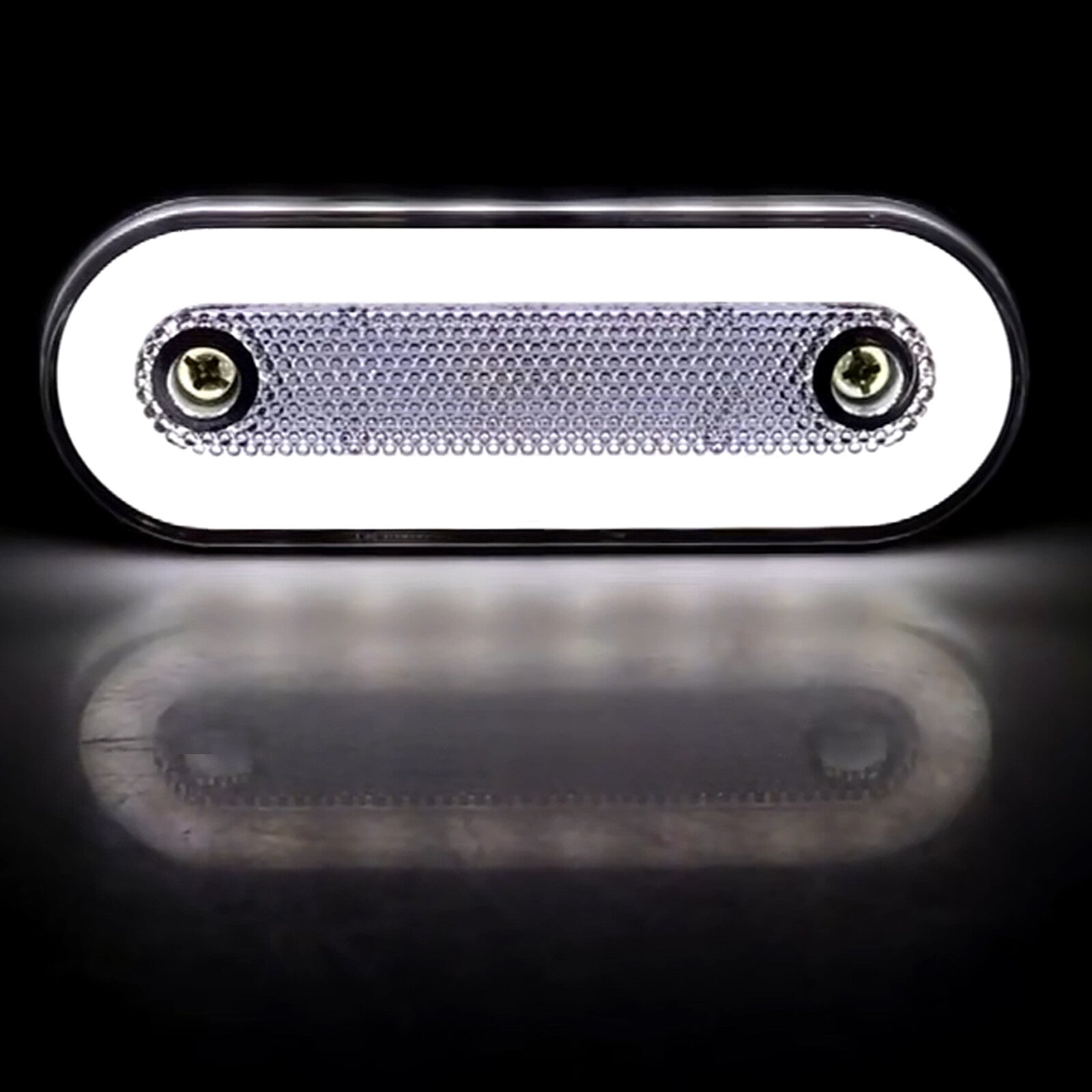 4x Oval Side Marker Light 20-LED Lamp Trailer Truck Lorry White Backup Indicator