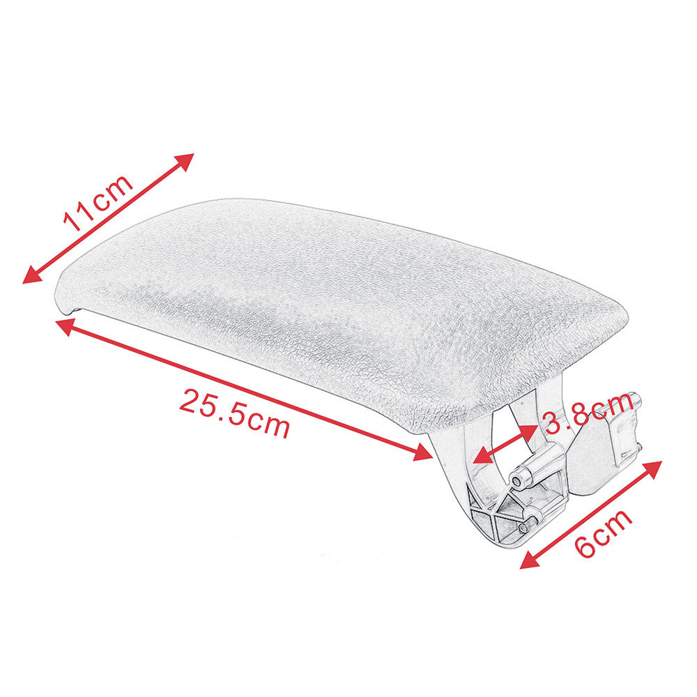 Suitable for Audi A3 8P 2003-2012 Fabric-padded center console cover, black.
