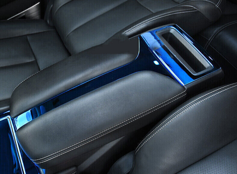 Console Storage Box Cover Trim 2PCS Fit for Nissan Murano 2015-21 Blue Titanium