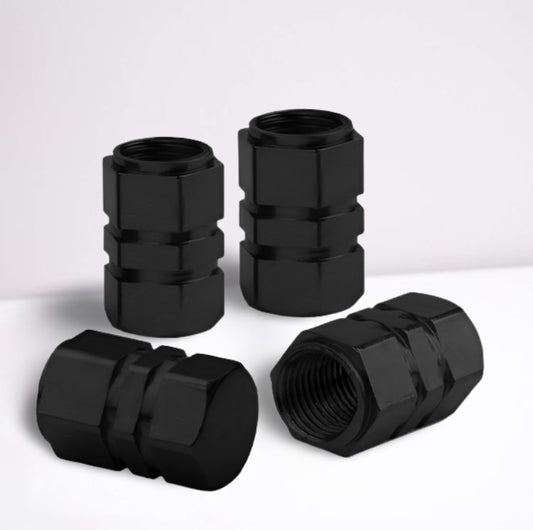 4-piece black 17mm car tire valve cover rod cover air valve dust cover for Skoda for Smart