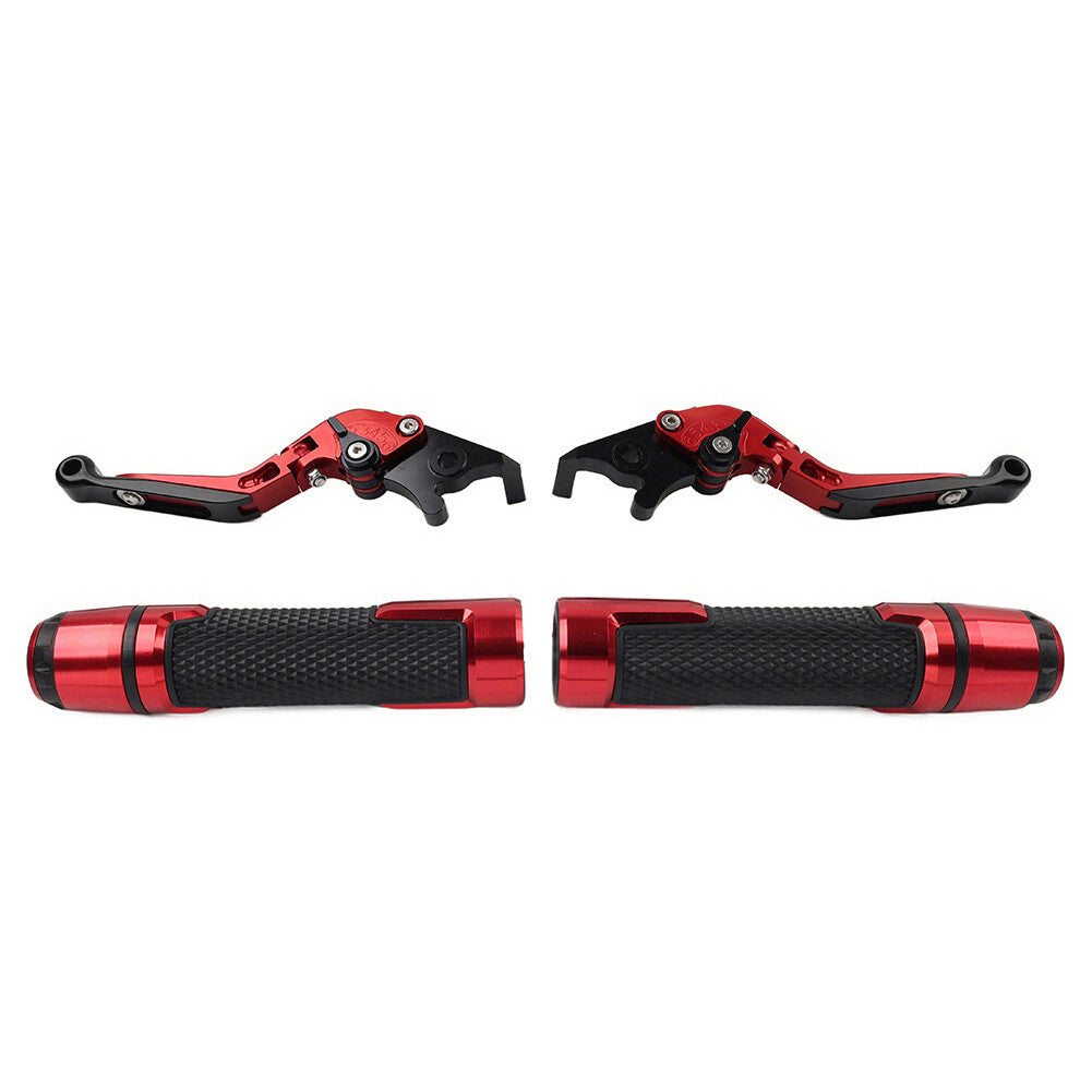 Fold Extendable Brake Clutch Levers Handlebar Grip Set for Suzuki GSXR600/750 US