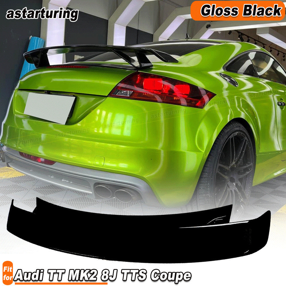 for Audi TT MK2 8J TTS Coupe 2008-2014 Gloss Black Rear Trunk Spoiler Wing Lip