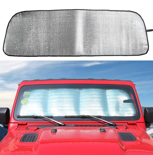 Windshield Sun Shade for Jeep for Wrangler JL 2018-2023 Sun Shade Heat Visor Mat