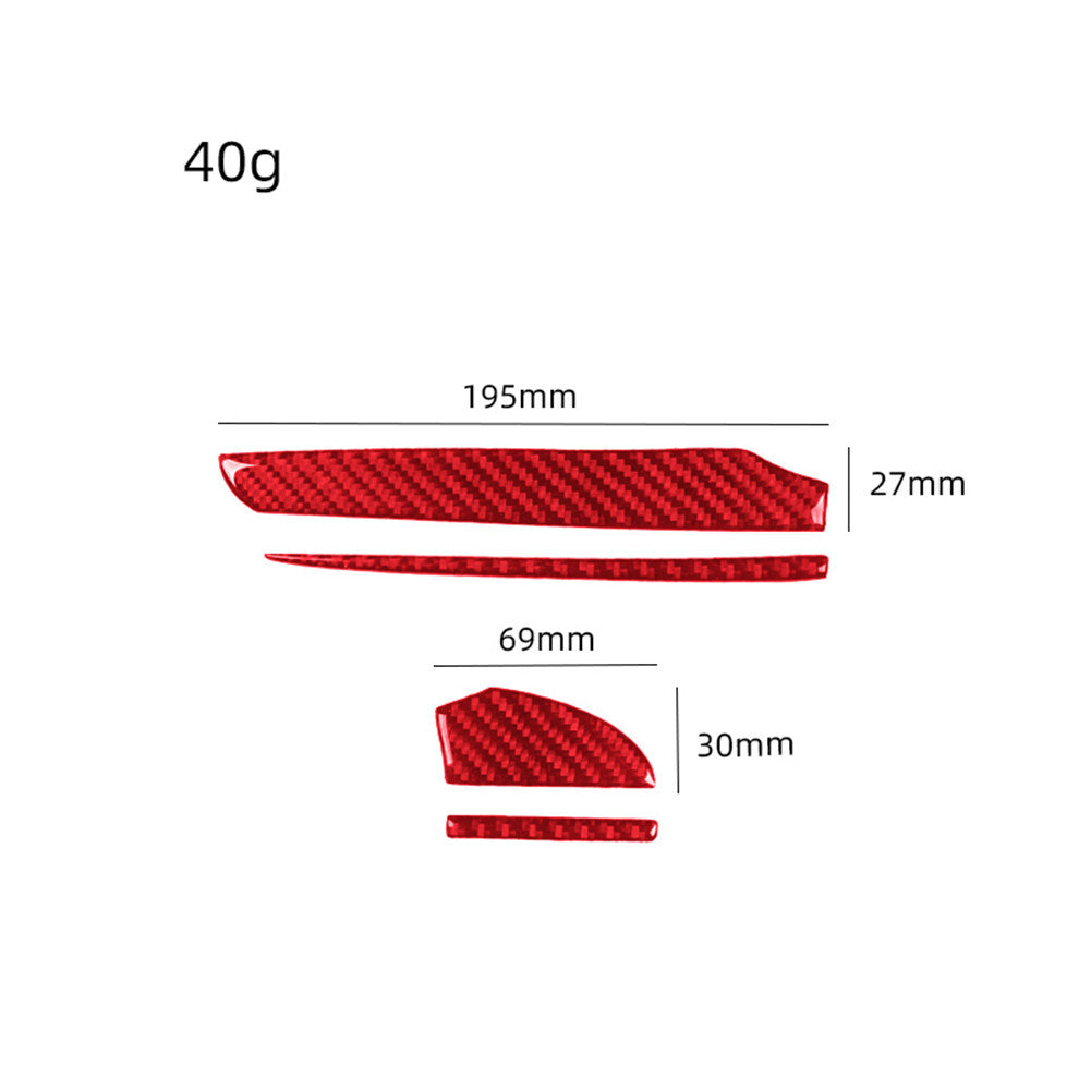 Red carbon fiber interior driver's dashboard cover trim for Chrysler 300 2015-22