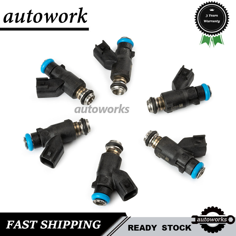 6pcs Fuel Injectors for 2006-2010 for Kia Sedona Amanti Sorento 3.3L 3.8L 353103C000