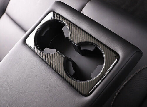 for Mazda 3 Axela 2020-21 Carbon Fiber Steel Rear Water Cup Panel Cover Trim 1P