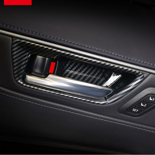 For 2021-2023 for Toyota Venza Carbon Fiber ABS Interior Door Handle Bowl Cover Trim