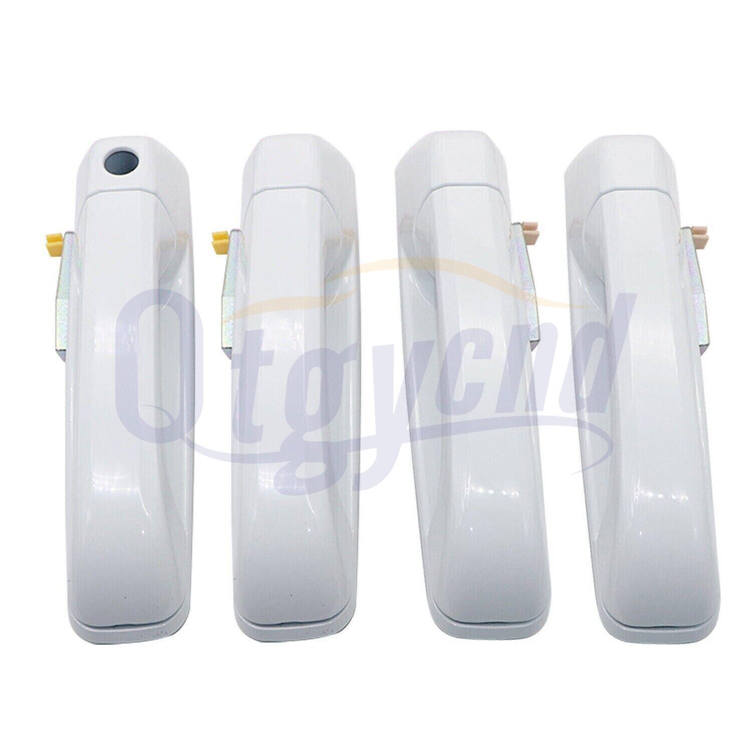 Front and rear handlebars, bright white 4-piece kit for 2012-2016, 2017-2018 for Dodge for Ram
