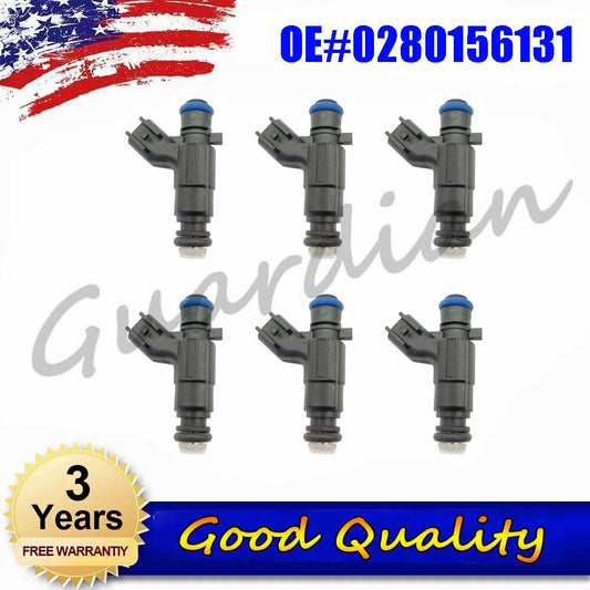 6X Fuel Injectors 0280156131 for Buick LaCrosse Rendezvous for Cadillac CTS SRX STS