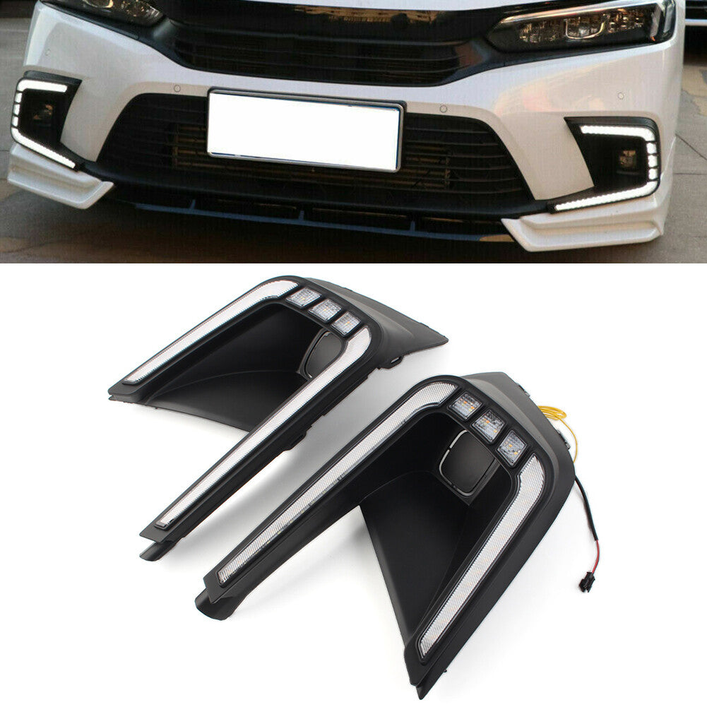 DRL LED daytime running lights and anti-collision fog lights are suitable for the 11th generation for Honda for Civic .