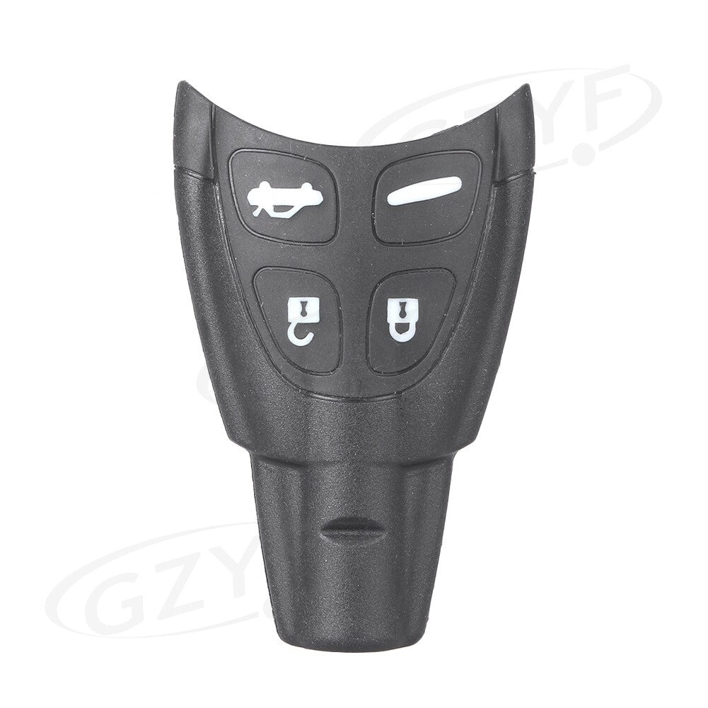 Car Black 4-Buttons Key Fob Shell Case Cover fit for Saab 9-3 Sport Sedan 2003-2011