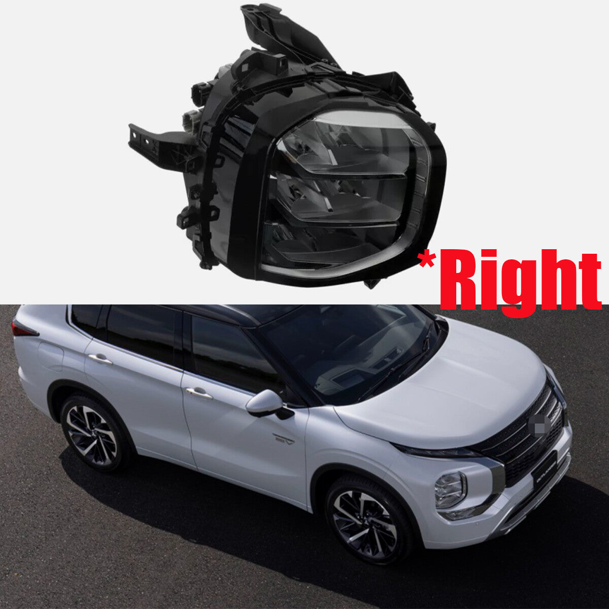Right Headlight Assembly Right Headlamp for Mitsubishi Outlander/PHEV 2022-2024
