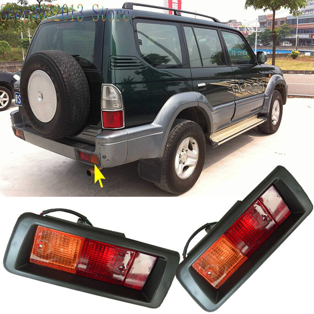 for Toyota Prado LC90 FJ95 1998-02 Rear Bumper Fog Light Lamp Brake Replace Pair