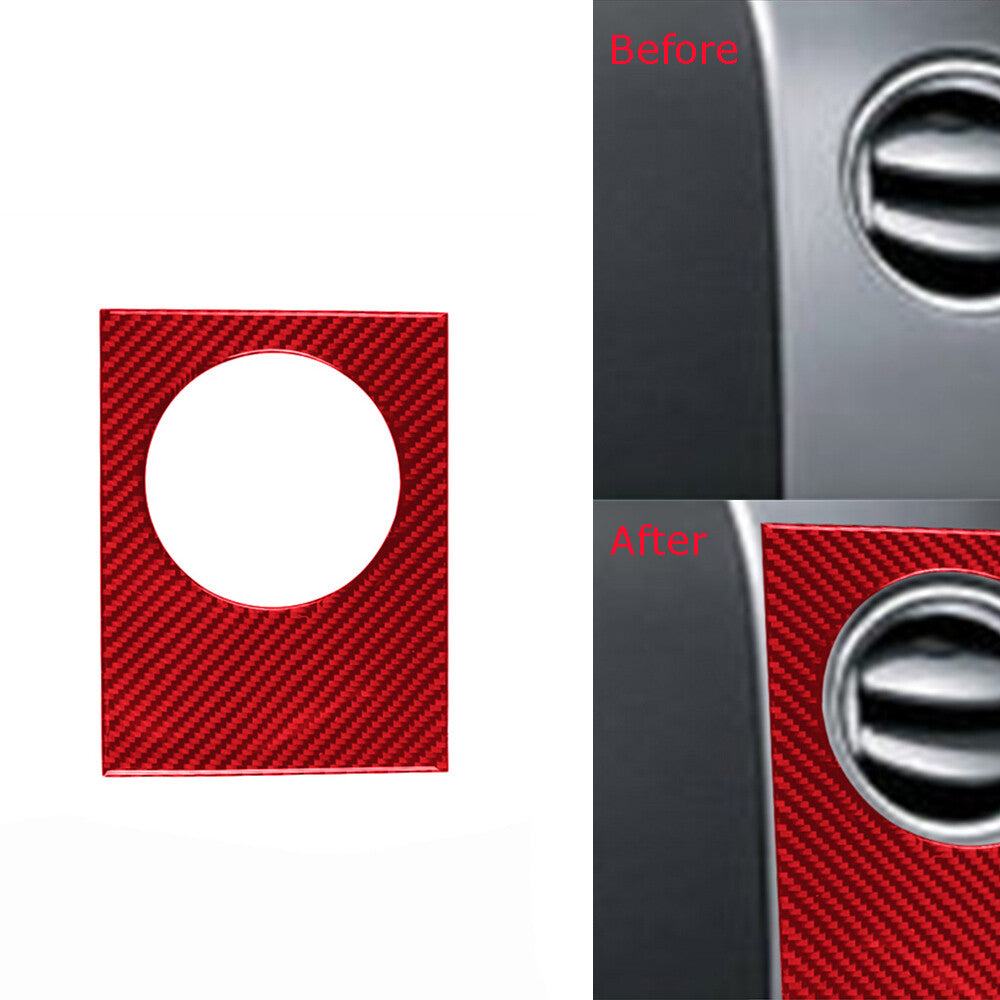 Red Carbon Fiber for Co -pilot Side Air Vent Outlet Trim Cover for Ford F150 2004-08