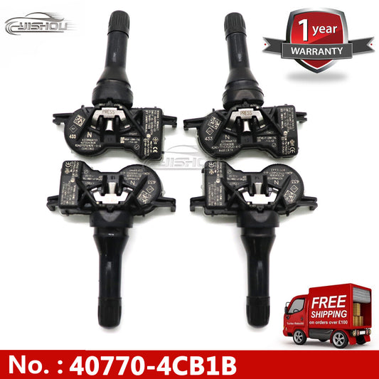 4-pack TPMS tire pressure sensors 40700-4CB0A suitable for Nissan Altima Rogue 40700-4CB0B