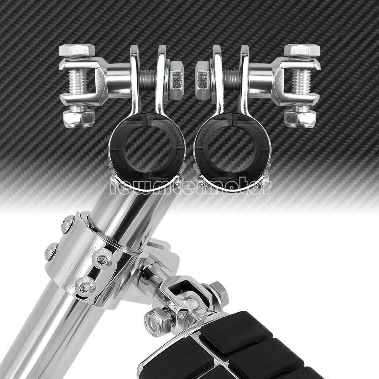 Chrome 1-1/4 Tubes Engine Guard Highway Footpegs Mounts Clamps Fit for Harley