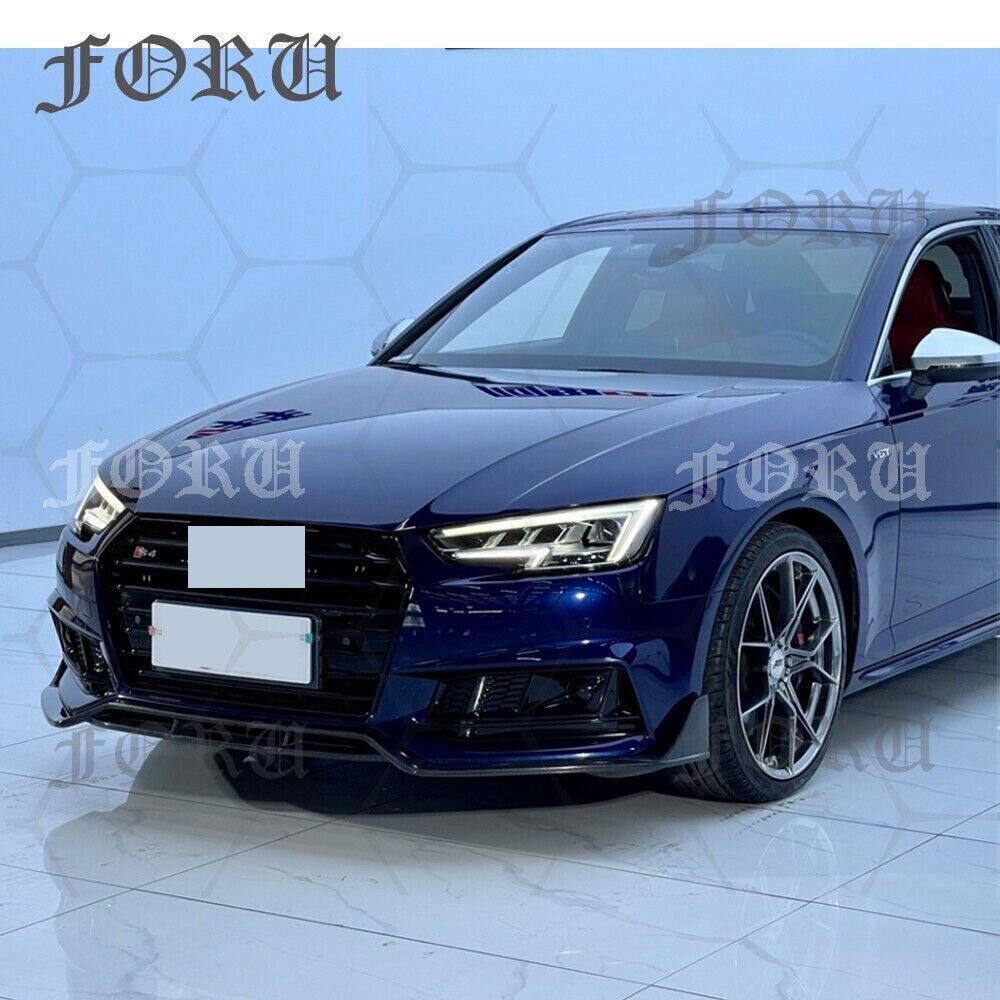 Black Front Bumper Fog Light Cover Grilles Trim for Audi A4 B9 S-LINE 2017-2019