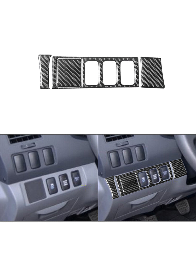 Mirror Control Button Trim Cover Type-A Carbon Fiber for Toyota Tacoma 2012-2015