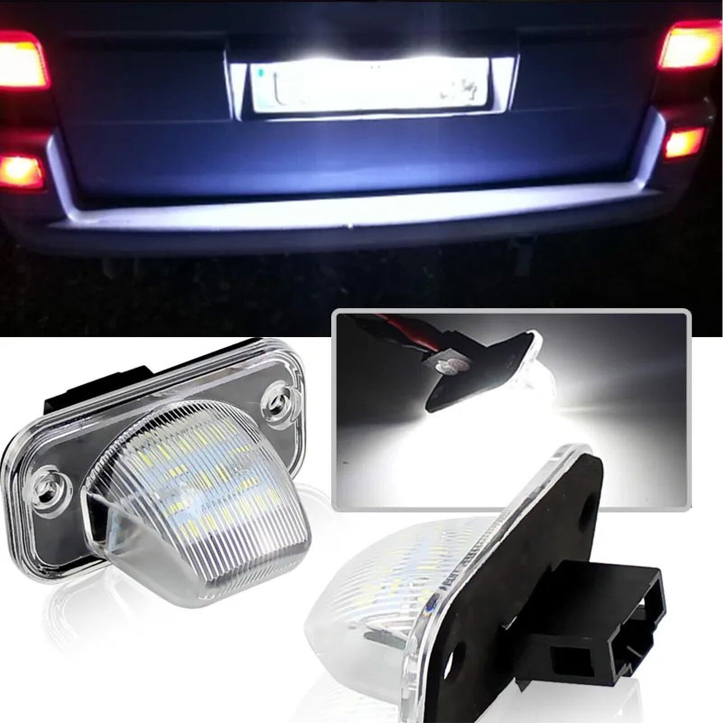 LED Number License Plate Lights for VW T4 Transporter for Passat for Jetta Caddy Touran