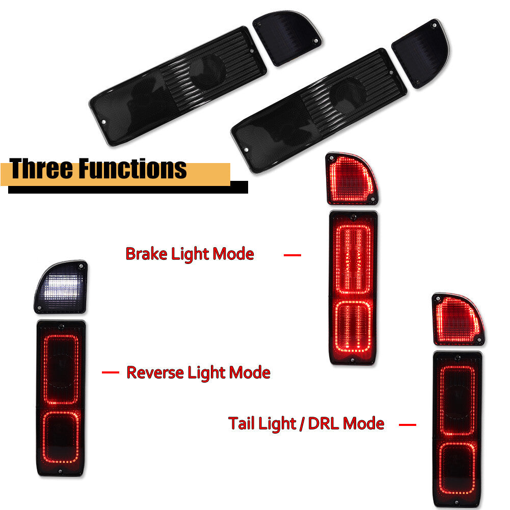 PLUG PLAY Smoke LED Taillight Kit (Pair) for 67-72 for Chevrolet and for GMC Trucks