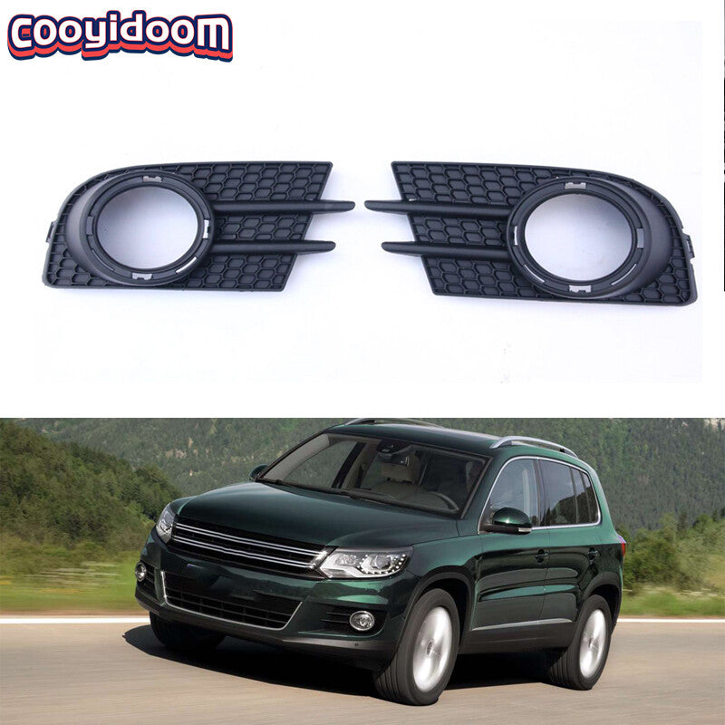 One pair of new front fog light grille covers for Volkswagen for Tiguan 2012 - 2018
