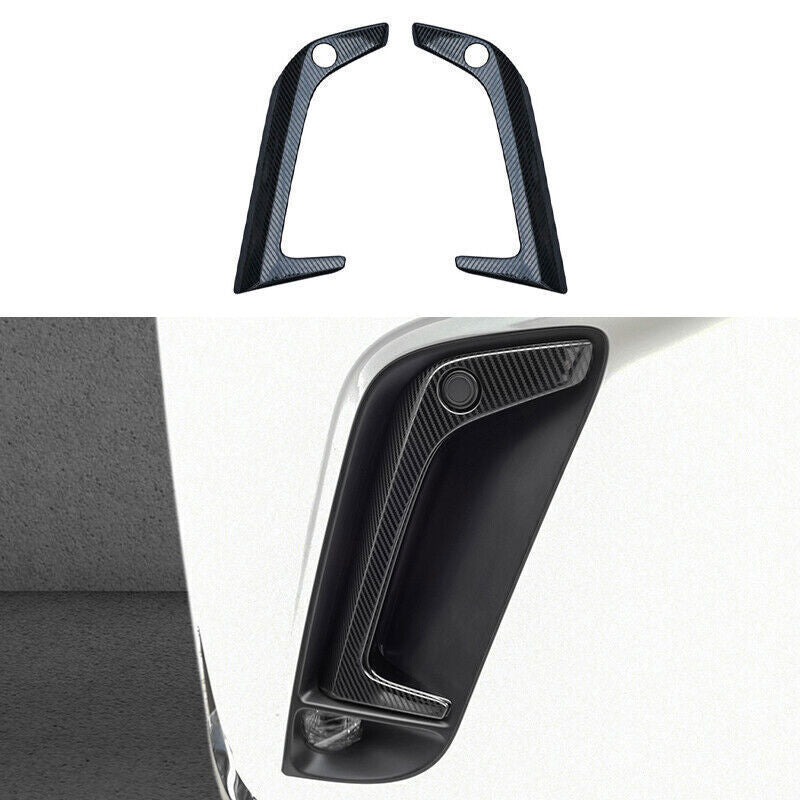 Carbon Fiber Steel Front Fog Light Lamp Frame Trim for Lexus RX500h 2023-2024