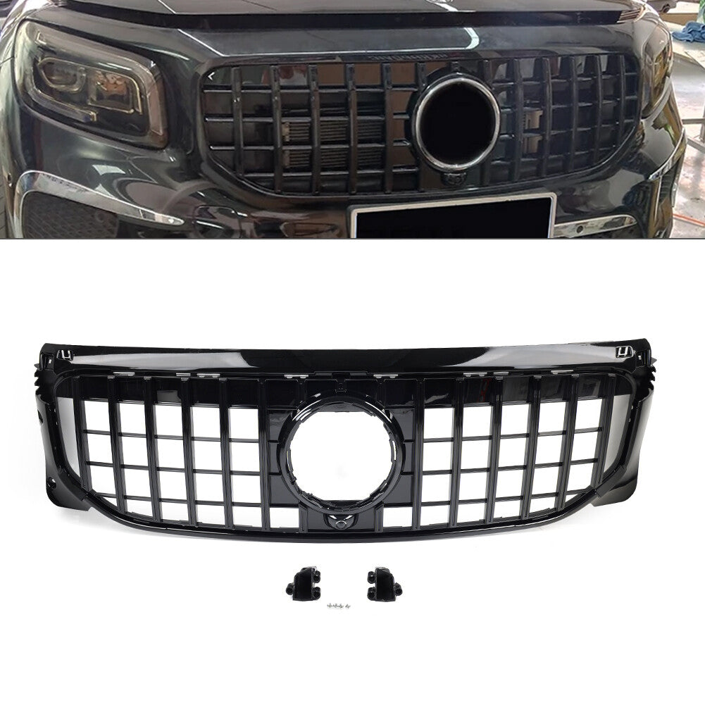 GTR Style Front Bumper Hood Grille for Benz GLB Class W247 X247 GLB250 19-22 21