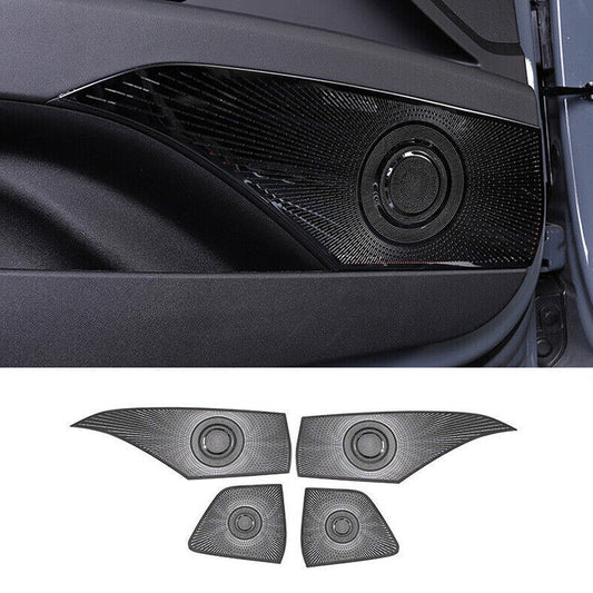 for Hyundai for Elantra 2021-2023 Black titanium Inner Door Speaker Cover Panel Trim
