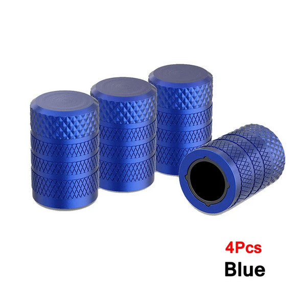 4-piece universal blue tire valve cover rod air dust cover for Nissan