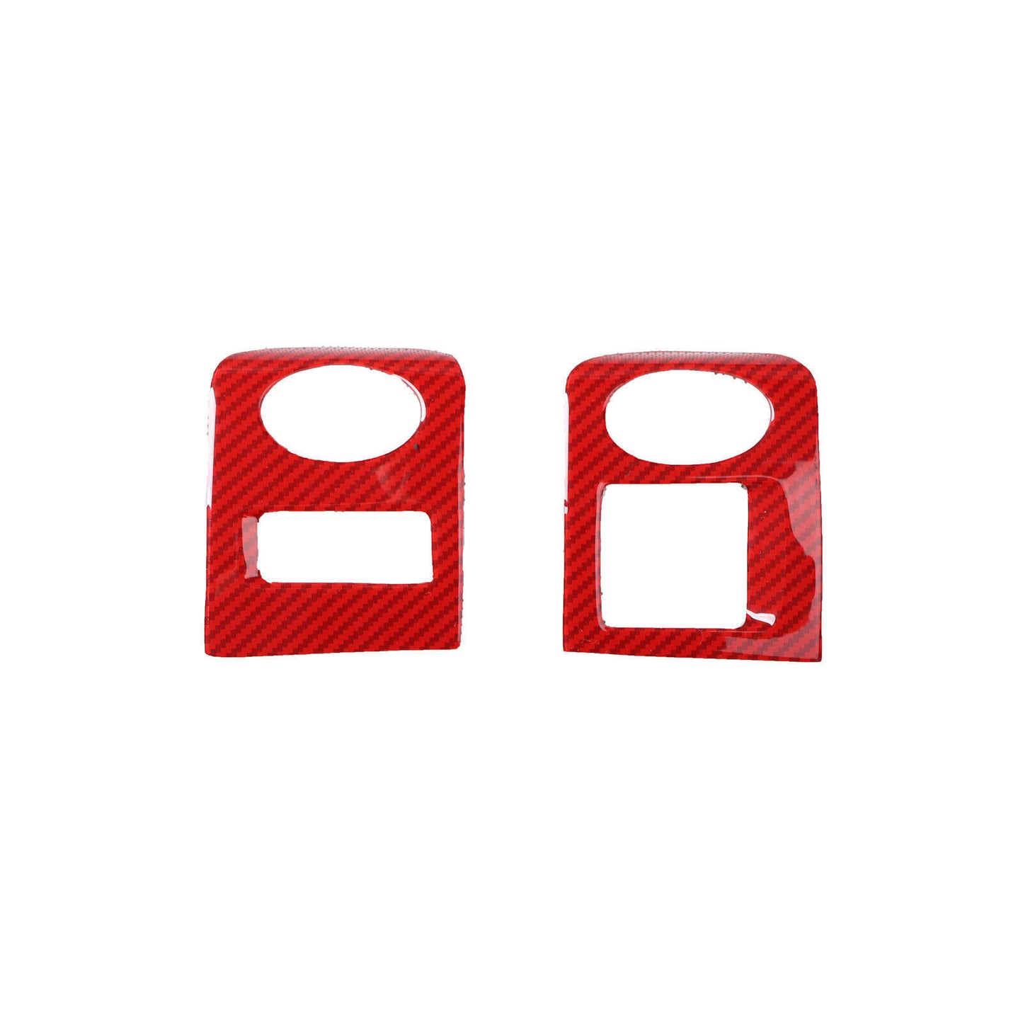 for Audi TT 2008-14 Red Carbon Fiber Window Lock Lift Panel Frame Cover Trim 2P