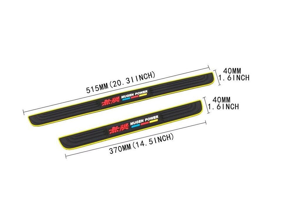 Mugen car door and window protection sticker badge strip, yellow and black, suitable for Honda for Acura .