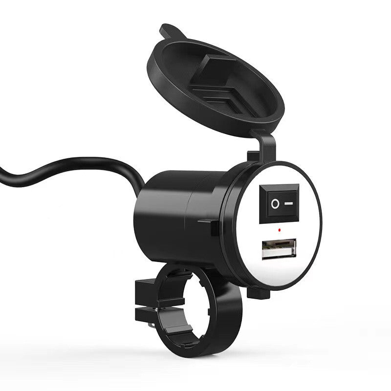 12V Waterproof Motorcycle Handlebar USB Charger Adapter Power Supply Socket